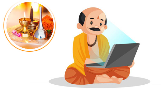 pandit doing online puja